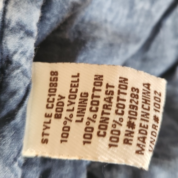 Vintage Havana Quilted Washed/Acid Blue Denim Boxy Jacket sz M - Picture 7 of 10